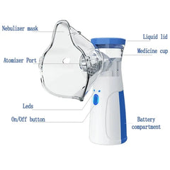 Portable Medical Nebulizer Machine – For Asthma, Cough & Cold Relief | Kids & Adults | Cell Operated Inhaler